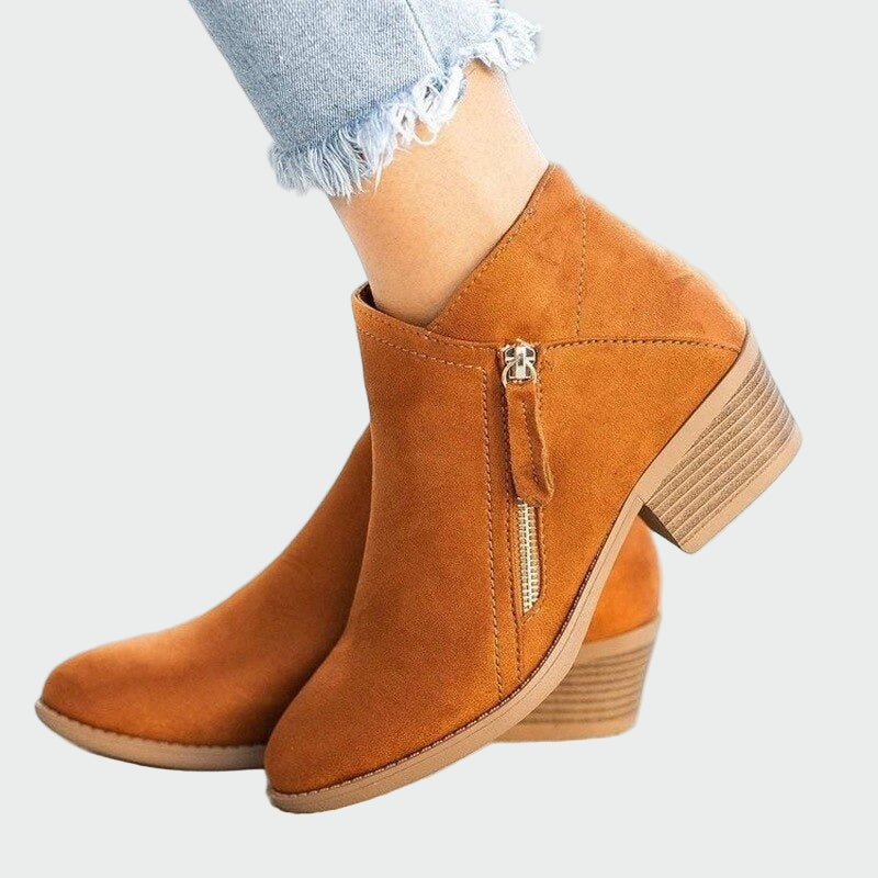 Botas de Inverno Ortopédicas de Couro Premium com Salto