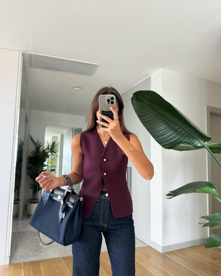 Diana Tricot Knit Vest