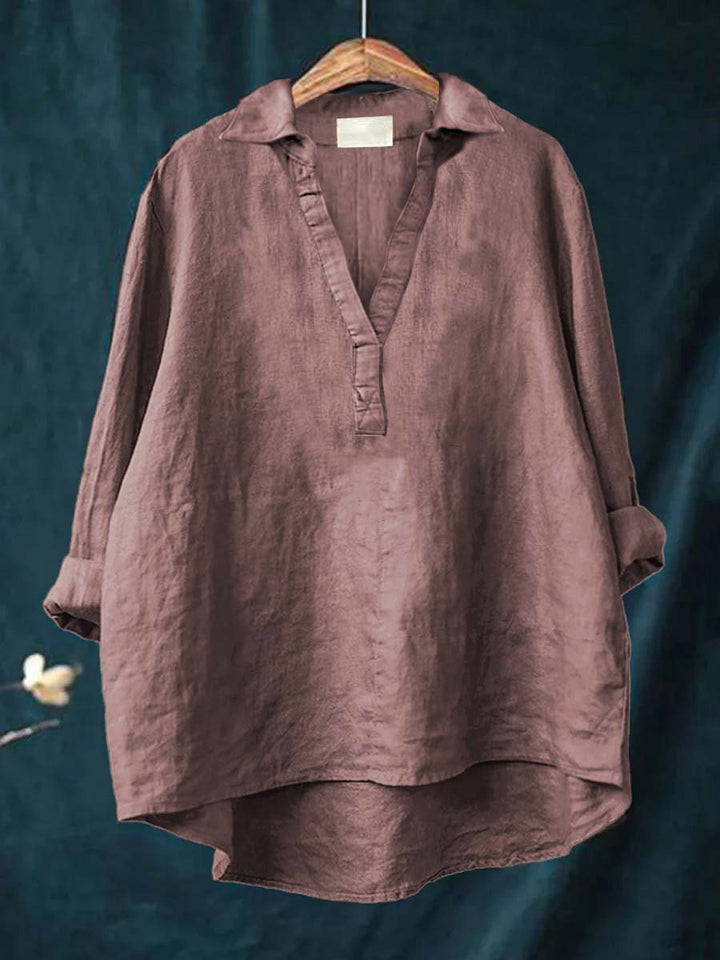 Andrea | Blusa de Linho Elegante para o Verão