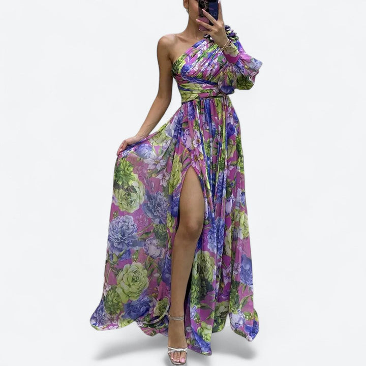 Filippa | Vestido Assimétrico com Manga Única