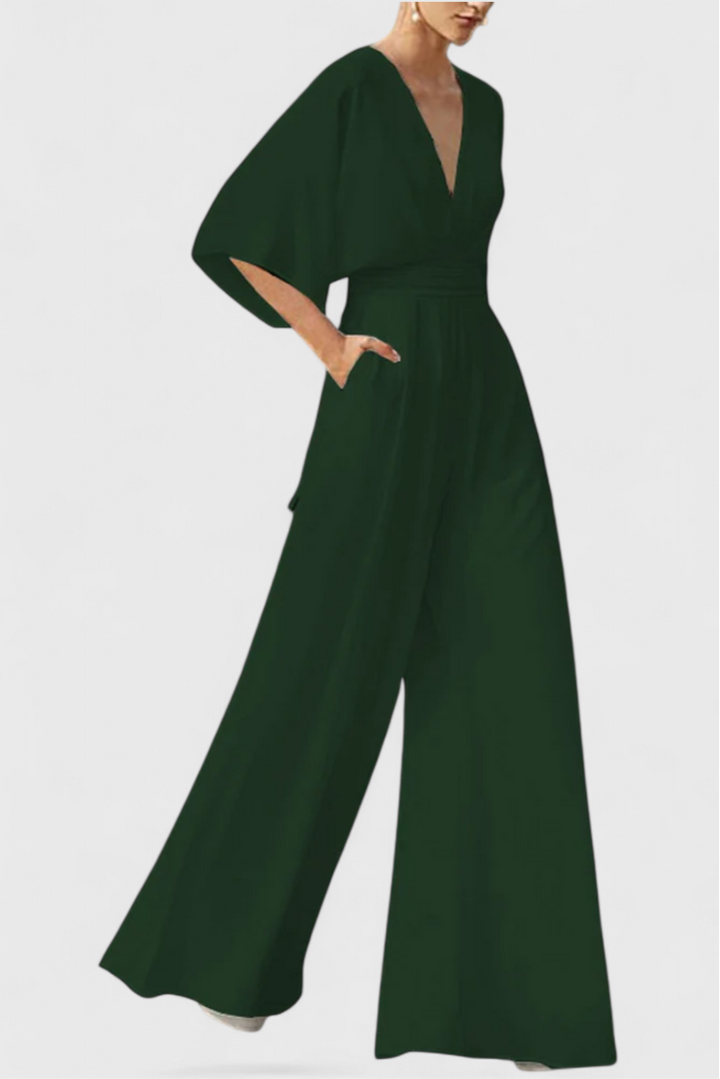 Elegante Macacão com Decote em V
