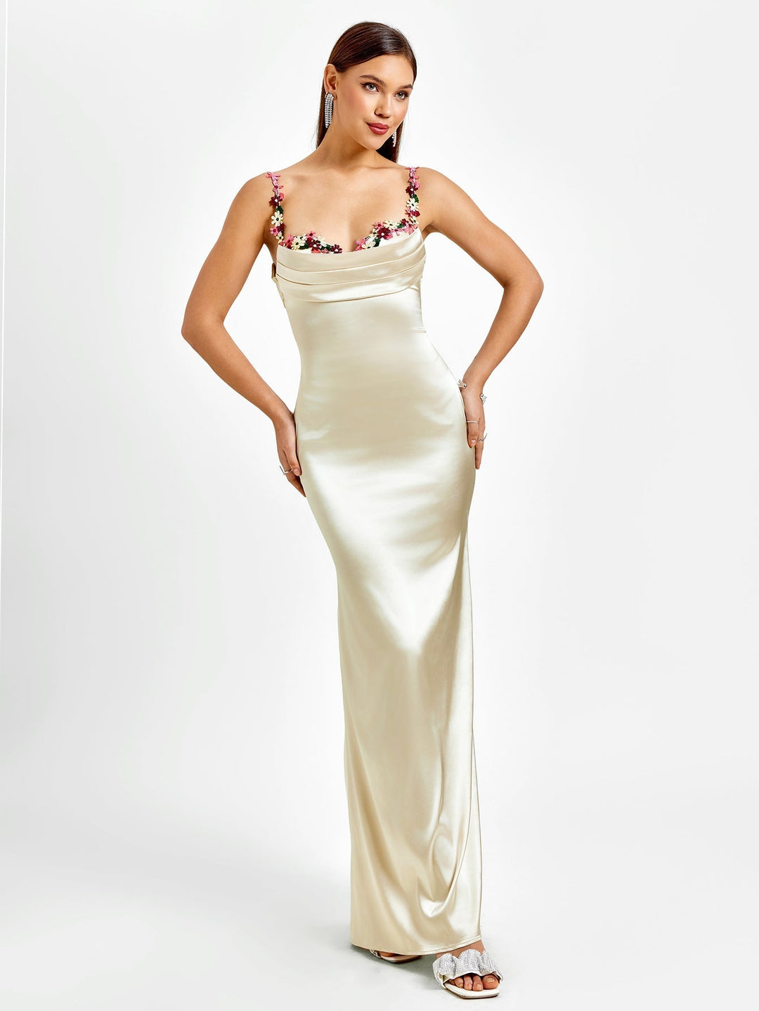 Pixie | Long Satin Dress