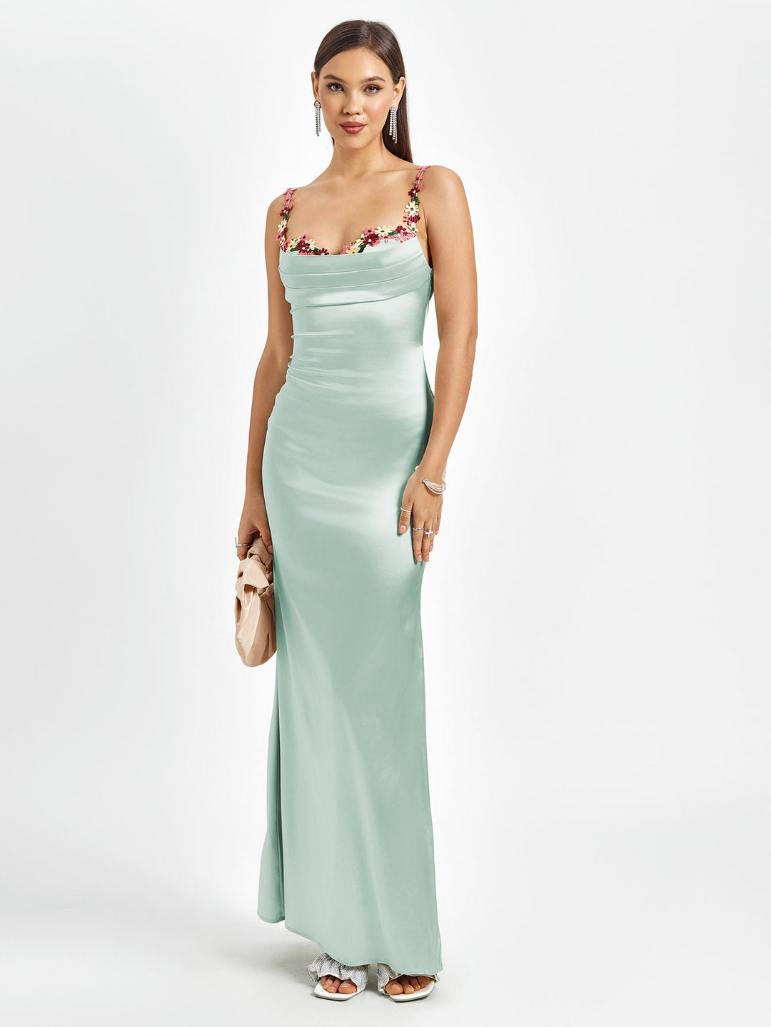 Pixie | Long Satin Dress