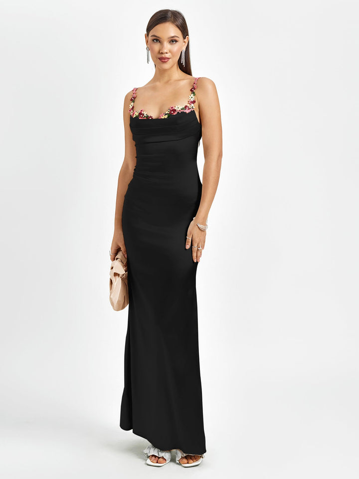Pixie | Long Satin Dress