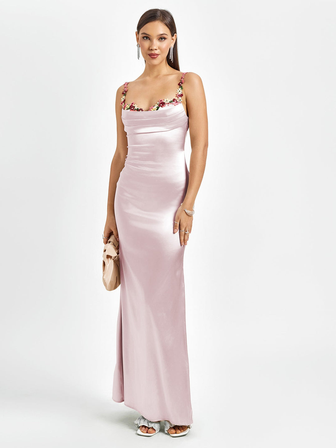 Pixie | Long Satin Dress
