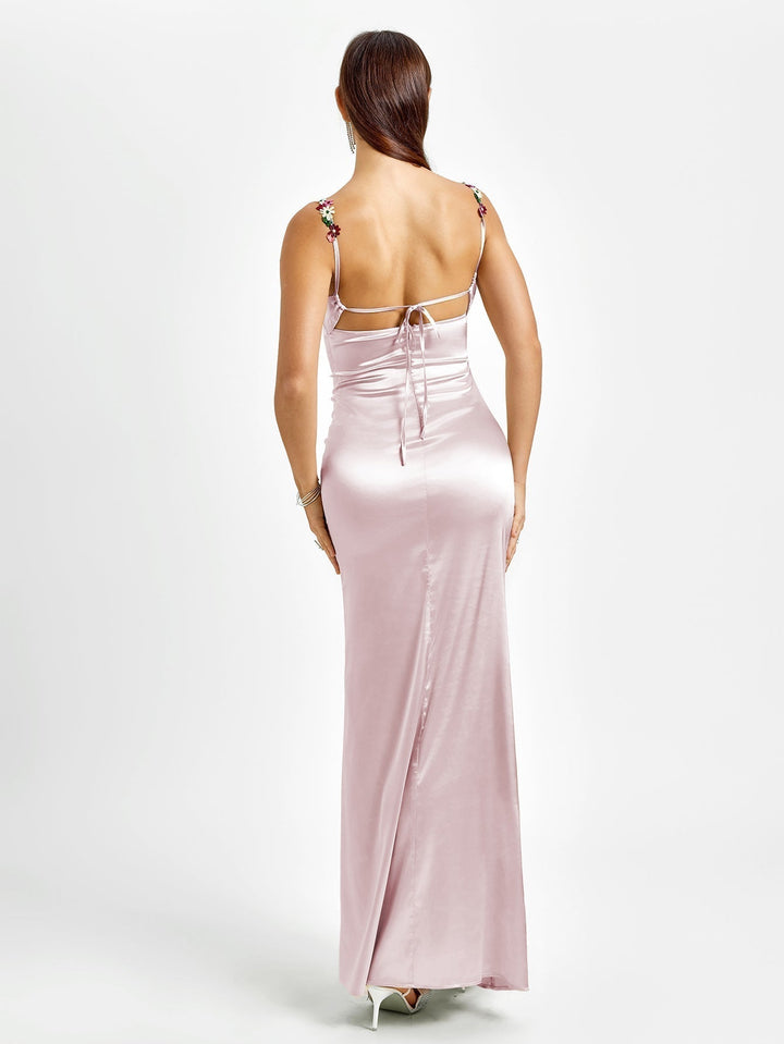 Pixie | Long Satin Dress