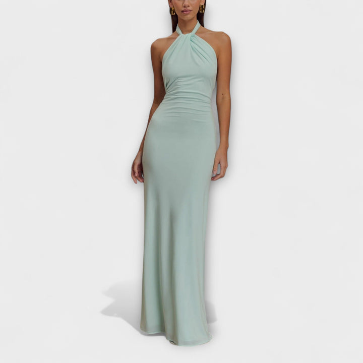 Lagoon - Vestido Maxi Halter Ajustado