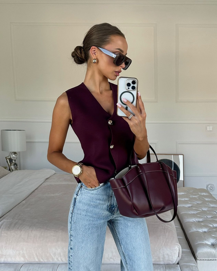 Diana Tricot Knit Vest