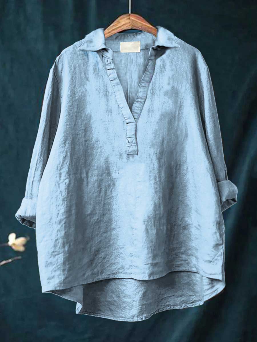 Andrea | Blusa de Linho Elegante para o Verão