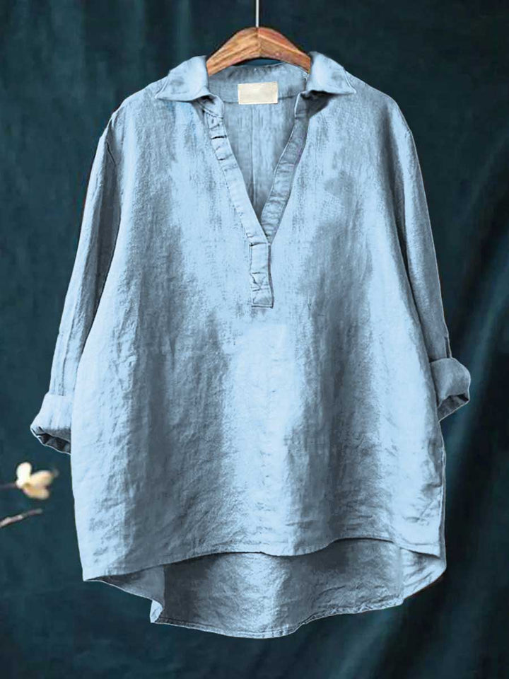 Andrea | Blusa de Linho Elegante para o Verão