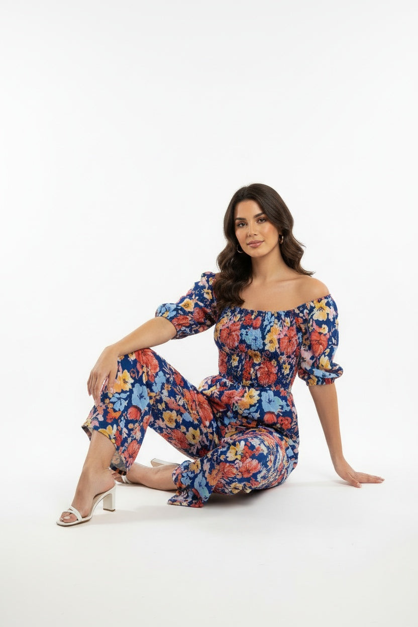 Single Floral - Blue
