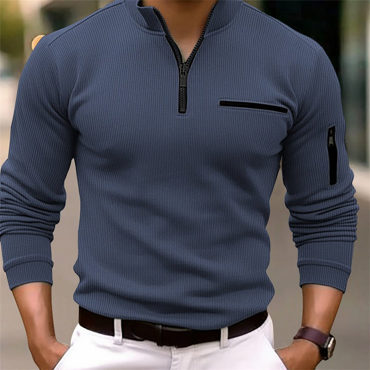 Gusteous™ - Camisa de Manga Longa com Zíper