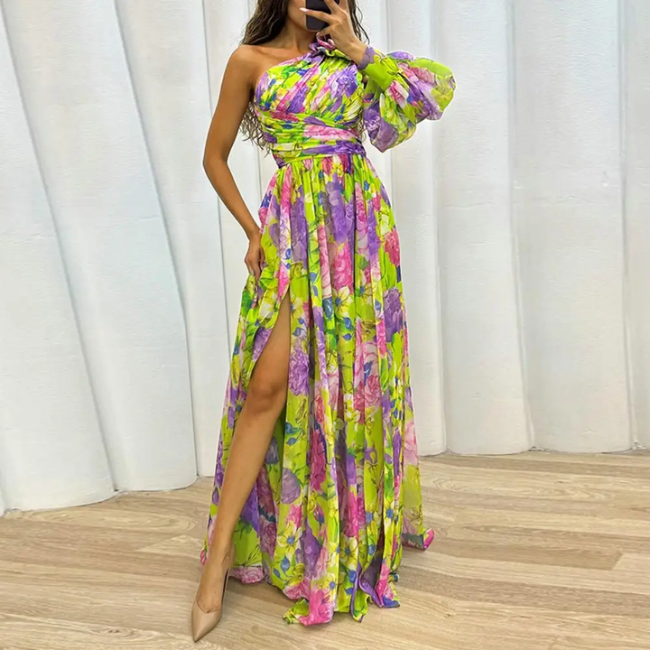 Filippa | Vestido Assimétrico com Manga Única