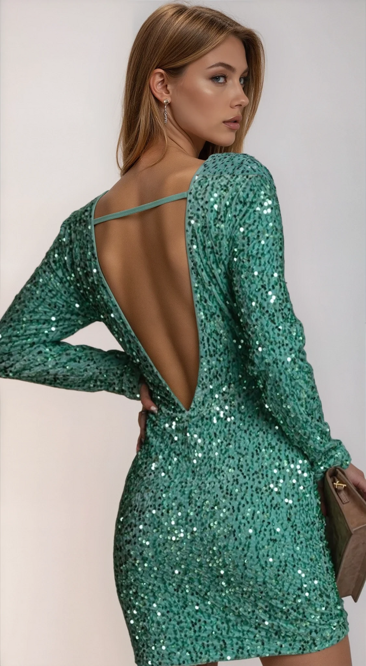 Inari | Vestido Curto com Brilhos