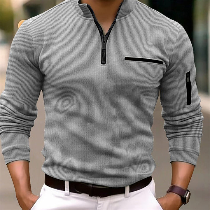 Gusteous™ - Camisa de Manga Longa com Zíper