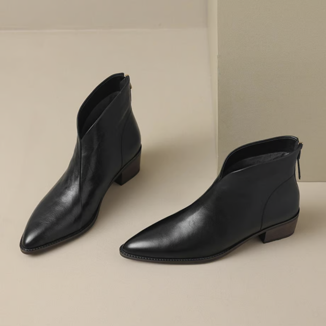 Camila - Botins Elegantes com Salto Baixo