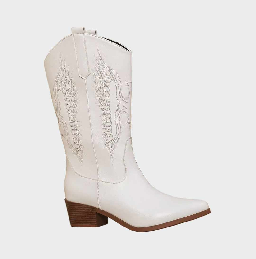 Bota de cowboy ocidental em couro