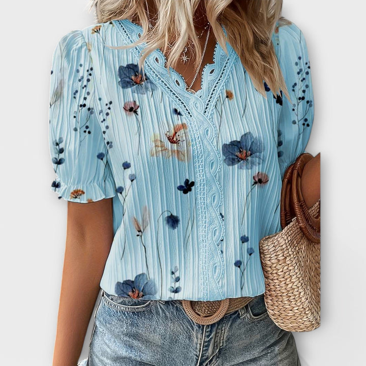 Emília - Blusa com decote em V