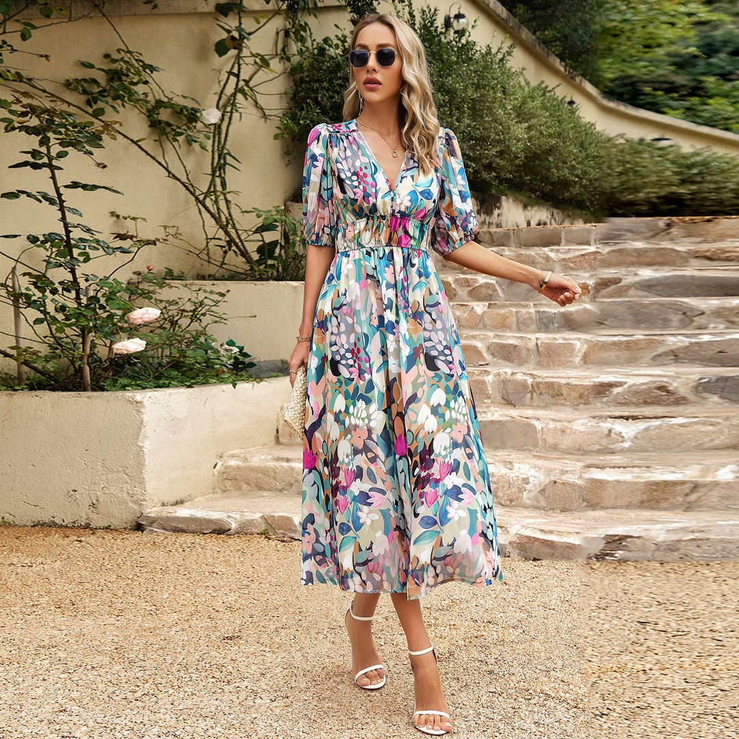 Elly | Elegante Robe com Decote em V