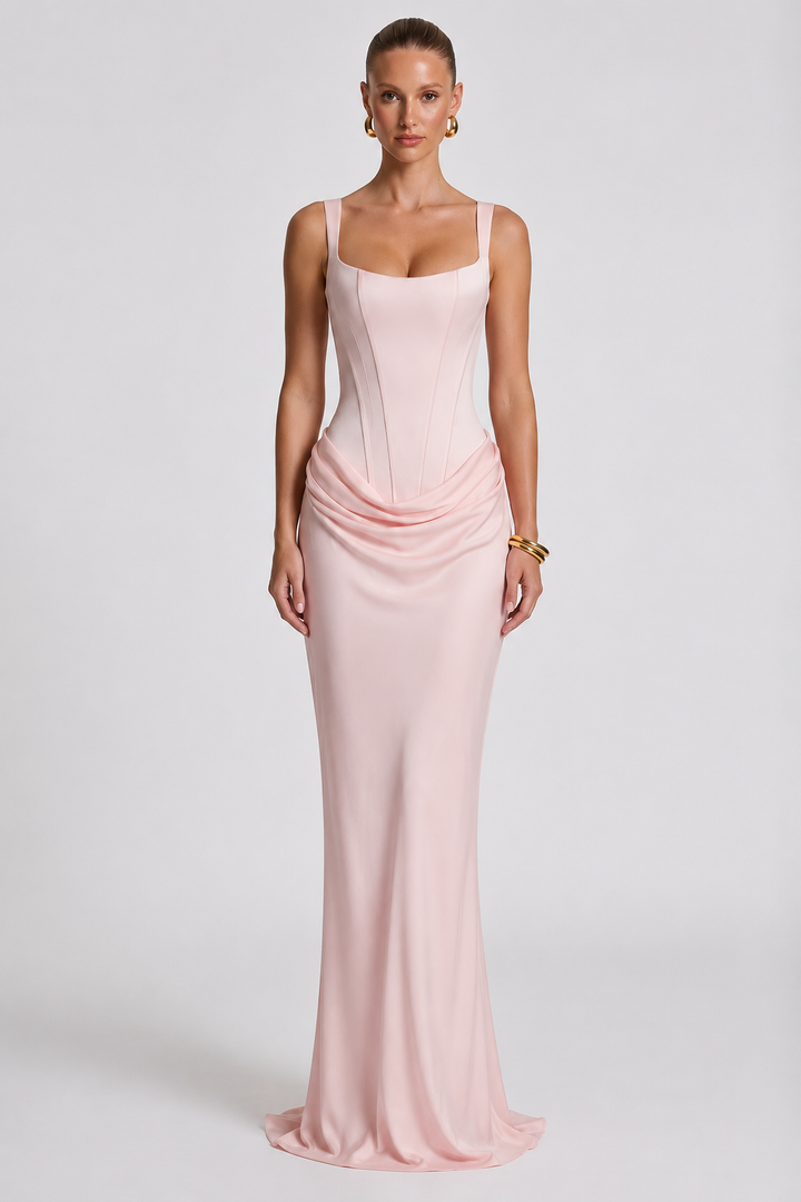 Vestido Elegante con Corsé de Silueta Refinada