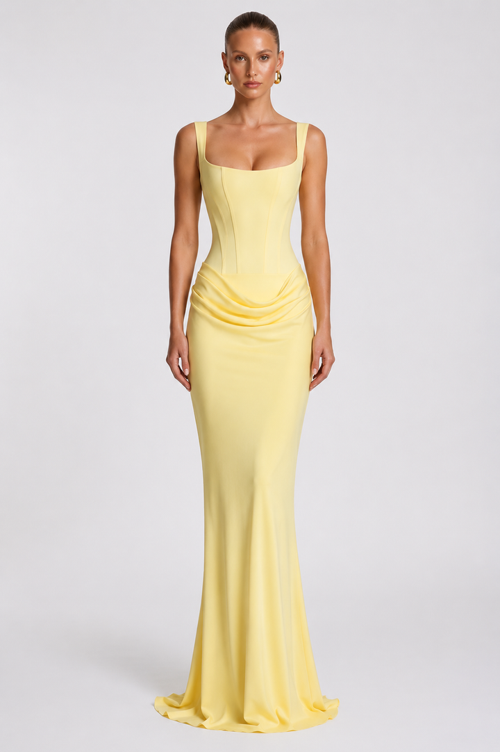 Vestido Elegante con Corsé de Silueta Refinada