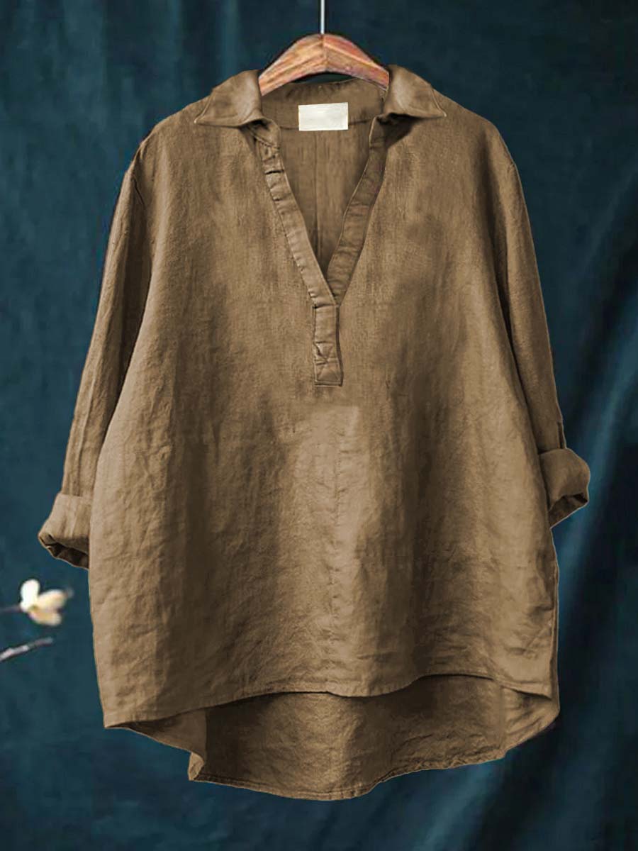 Andrea | Blusa de Linho Elegante para o Verão