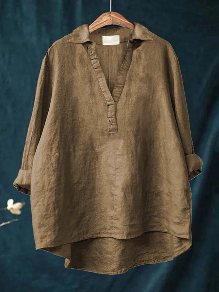 Andrea | Blusa de Linho Elegante para o Verão