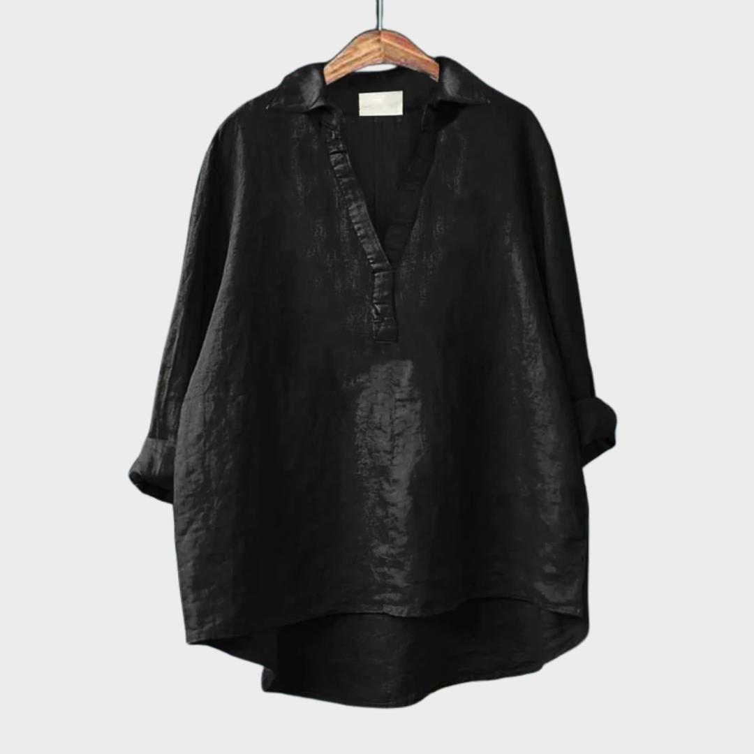 Andrea | Blusa de Linho Elegante para o Verão