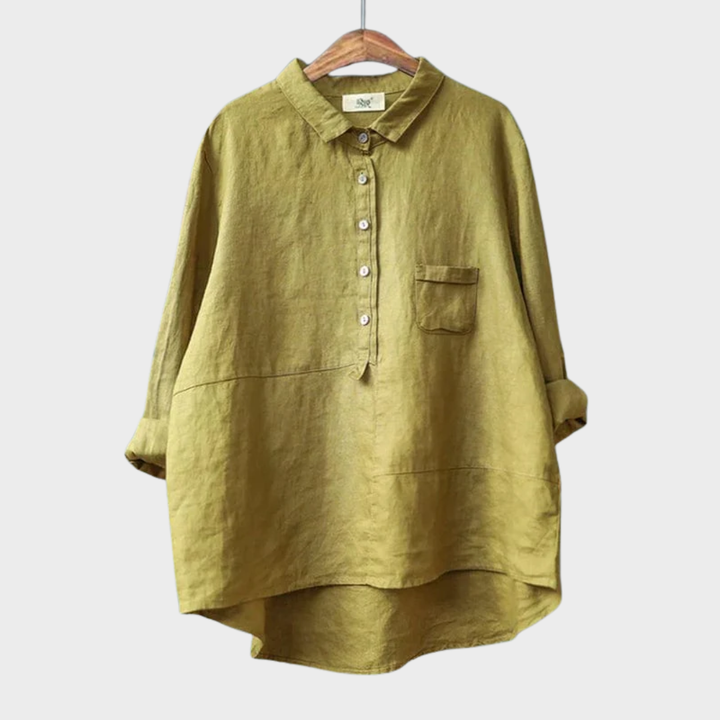 Elvie | Blusa de Linho Elegante para o Verão