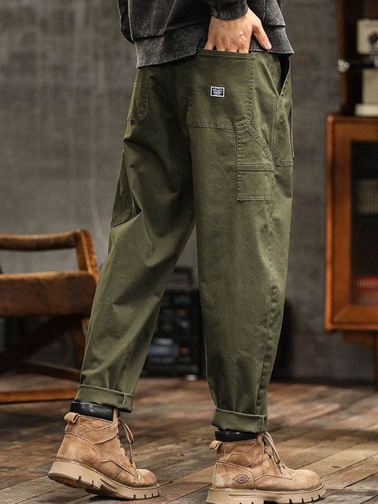 Calças Utilitárias Vintage para Homens