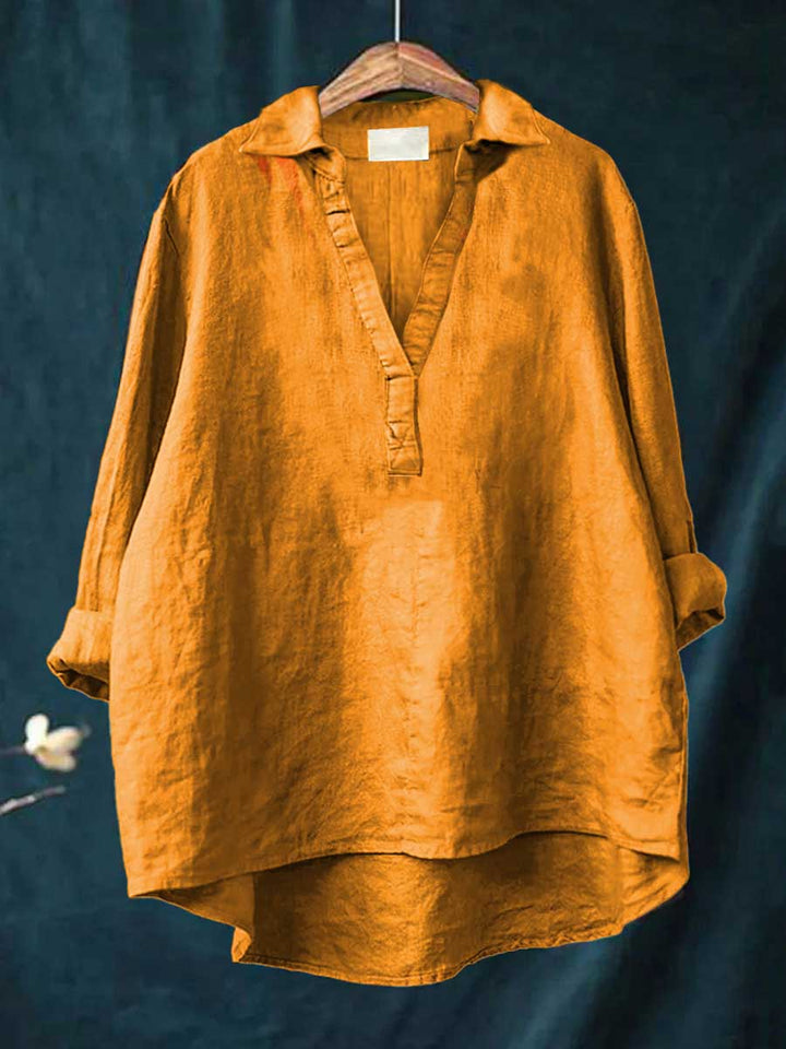 Andrea | Blusa de Linho Elegante para o Verão