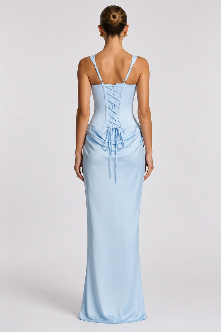 Vestido Elegante con Corsé de Silueta Refinada