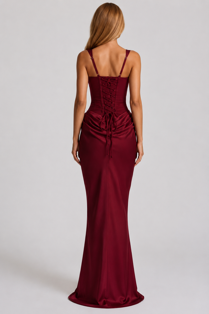 Vestido Elegante con Corsé de Silueta Refinada