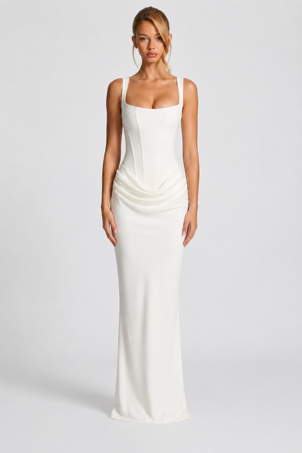 Vestido Elegante con Corsé de Silueta Refinada