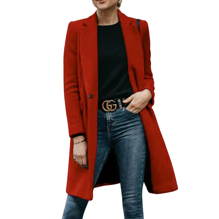 Trench Coat de Outono Feminino – Confortável Mistura de Lã para Estilosas Camadas