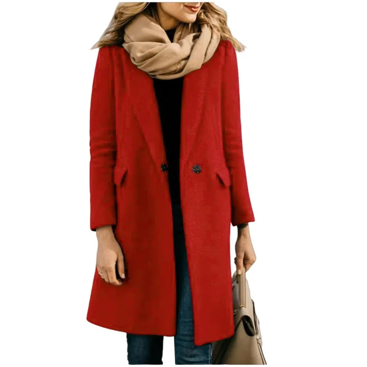 Trench Coat de Outono Feminino – Confortável Mistura de Lã para Estilosas Camadas