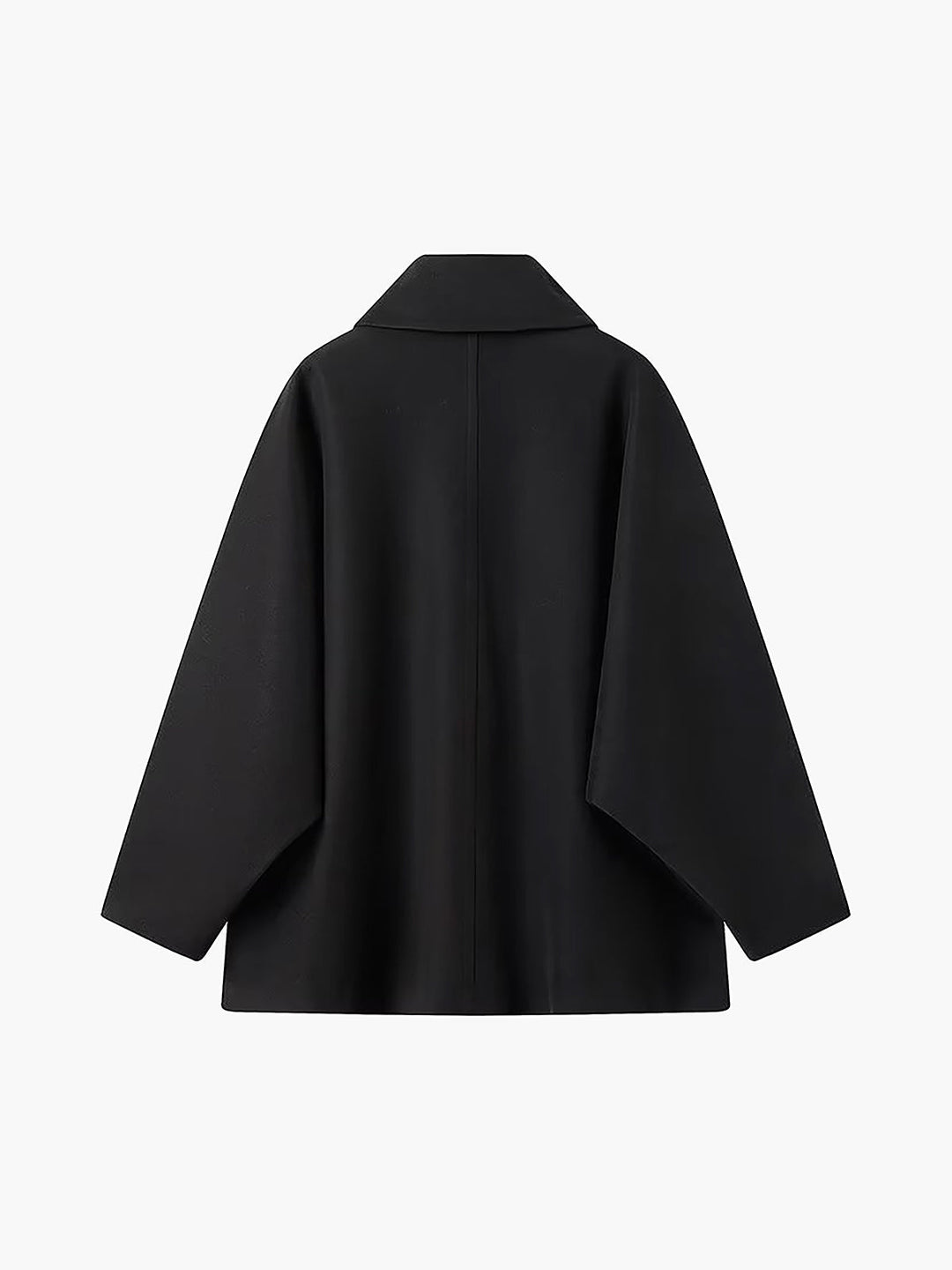 Casaco Oversized de Lã com Fecho de Botão