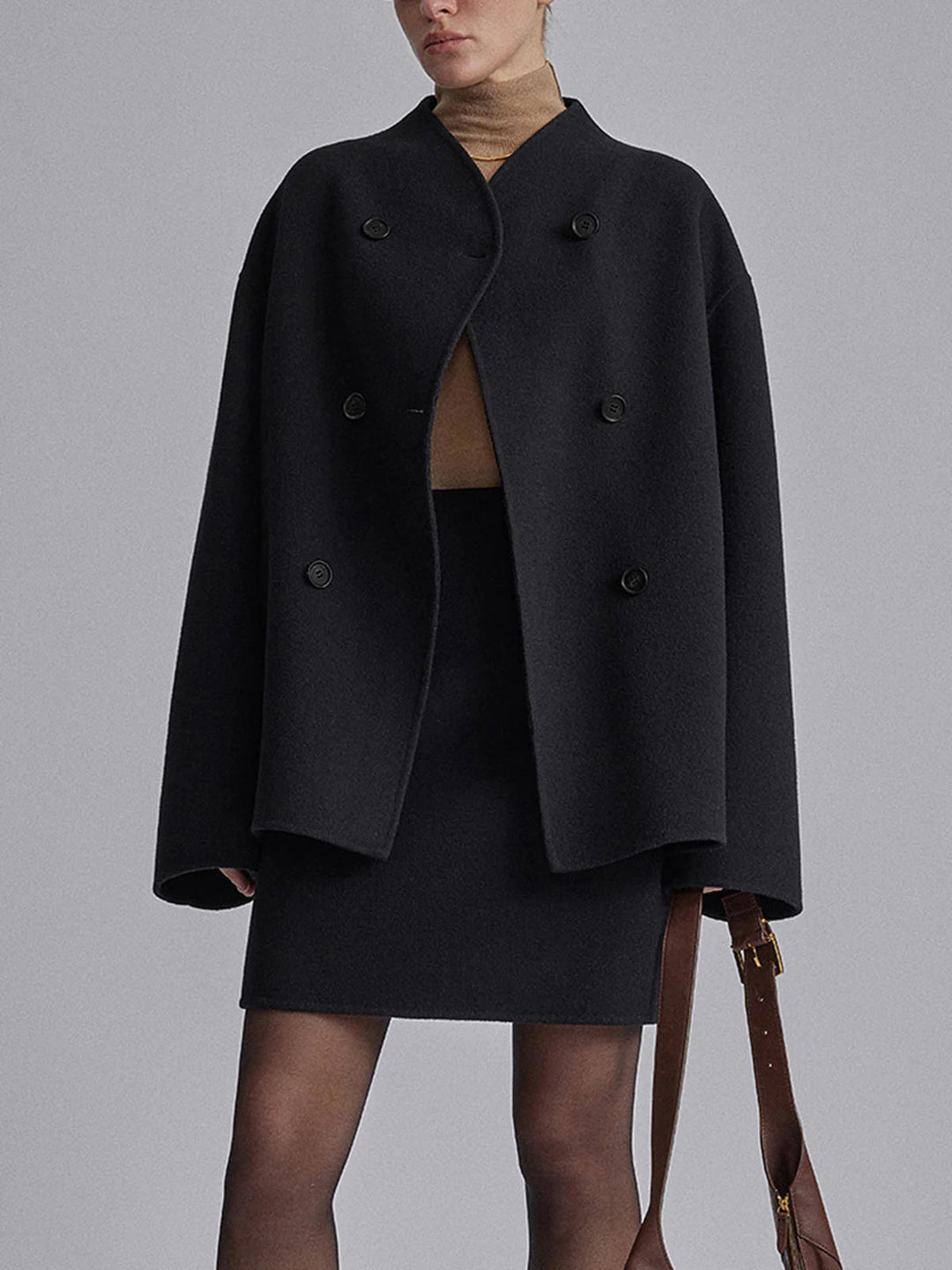 Casaco Oversized com Dupla Abotoadura Feminino