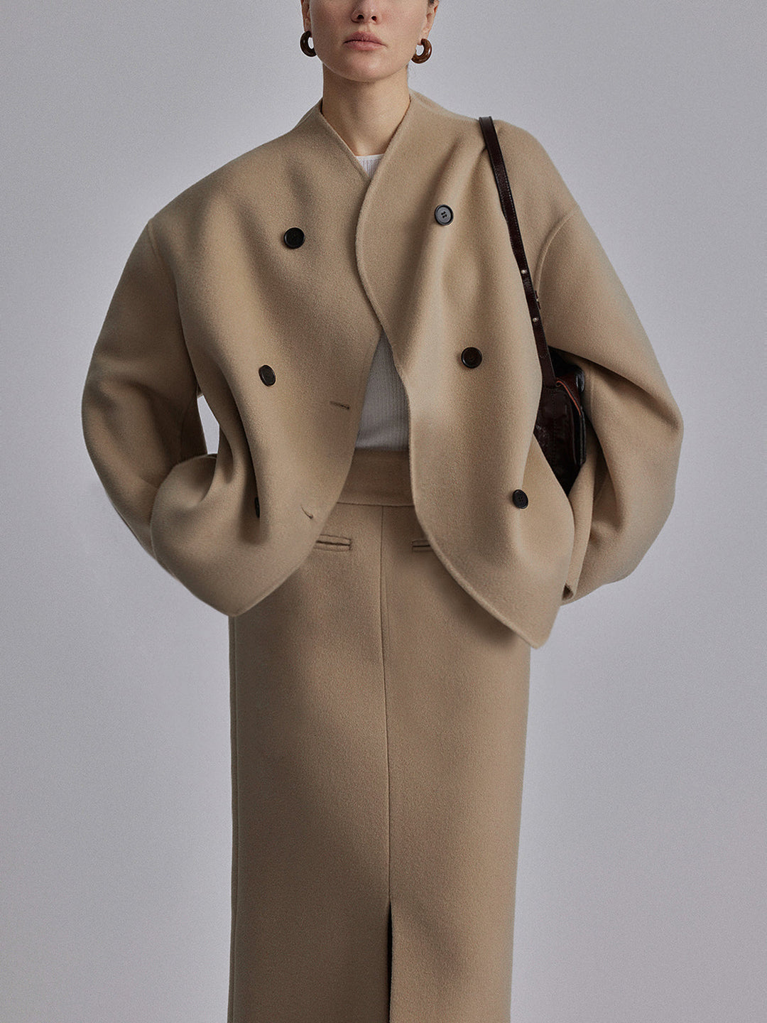 Casaco Oversized com Dupla Abotoadura Feminino