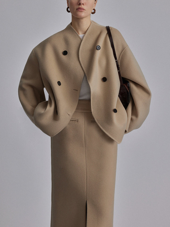 Casaco Oversized com Dupla Abotoadura Feminino