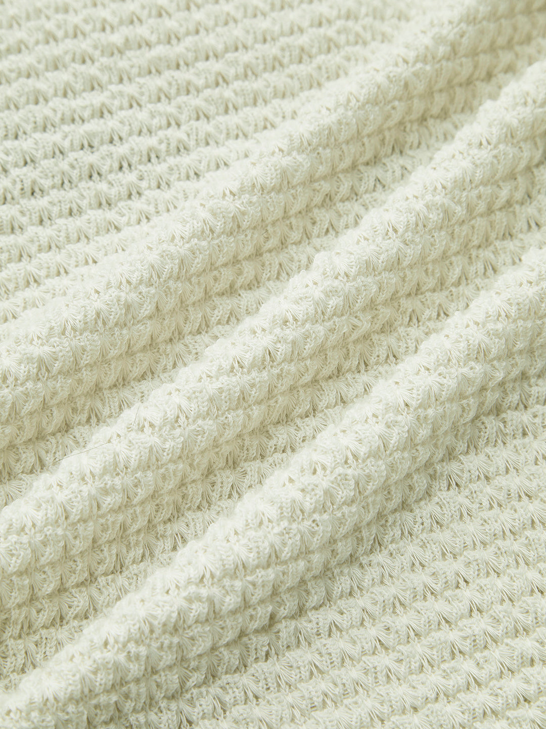 Waffle Knit Long Sleeve Top
