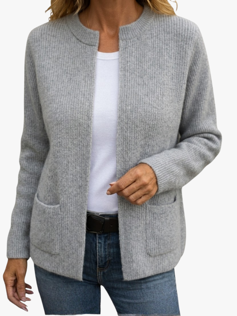 Colette | Colete Zippado em Malha Quente com Bolso