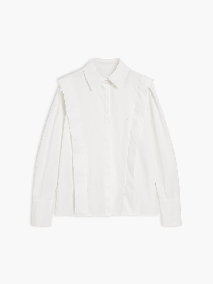 Camisa Estilo Quadrado com Fecho de Botão