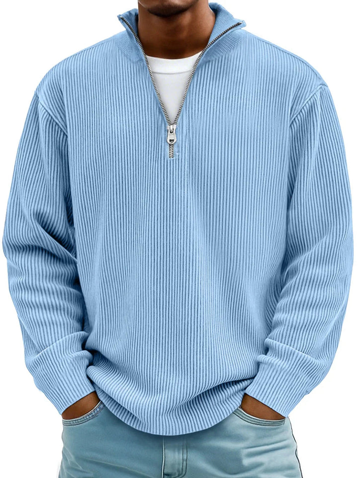 Calix™ | Pullover Moderno Masculino com Zíper Frontal