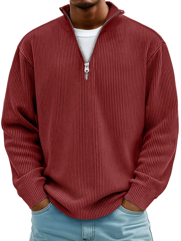 Calix™ | Pullover Moderno Masculino com Zíper Frontal