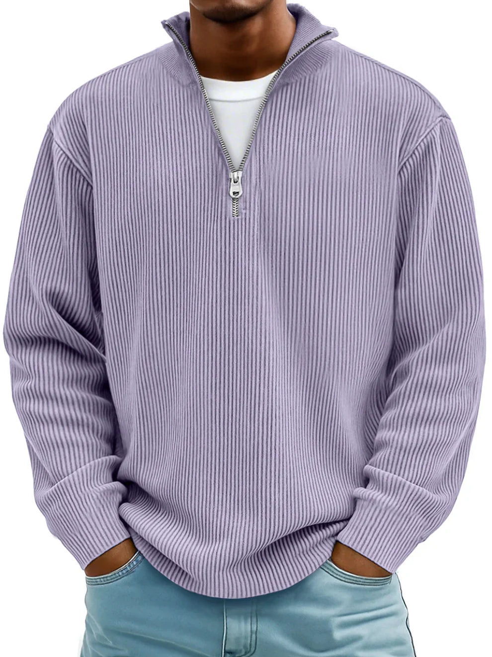 Calix™ | Pullover Moderno Masculino com Zíper Frontal
