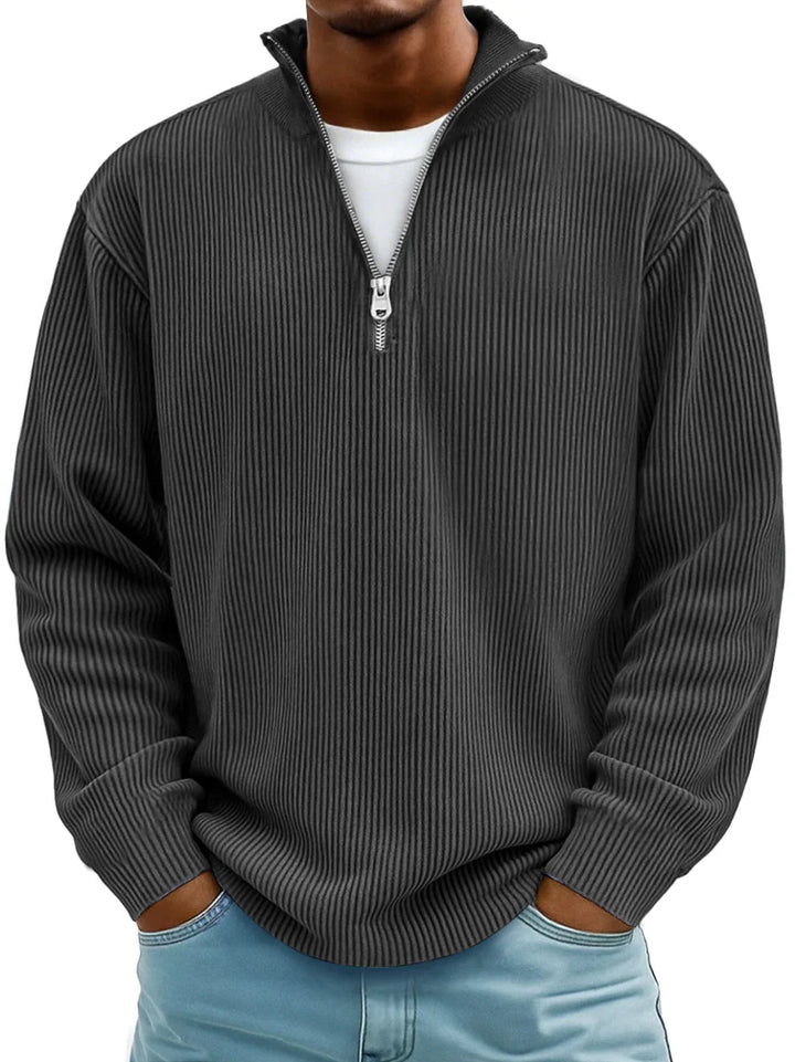 Calix™ | Pullover Moderno Masculino com Zíper Frontal