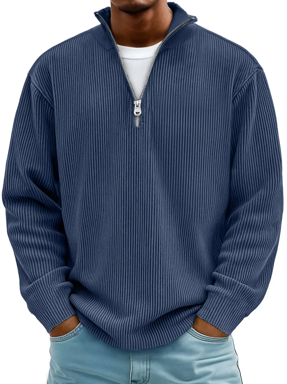 Calix™ | Pullover Moderno Masculino com Zíper Frontal