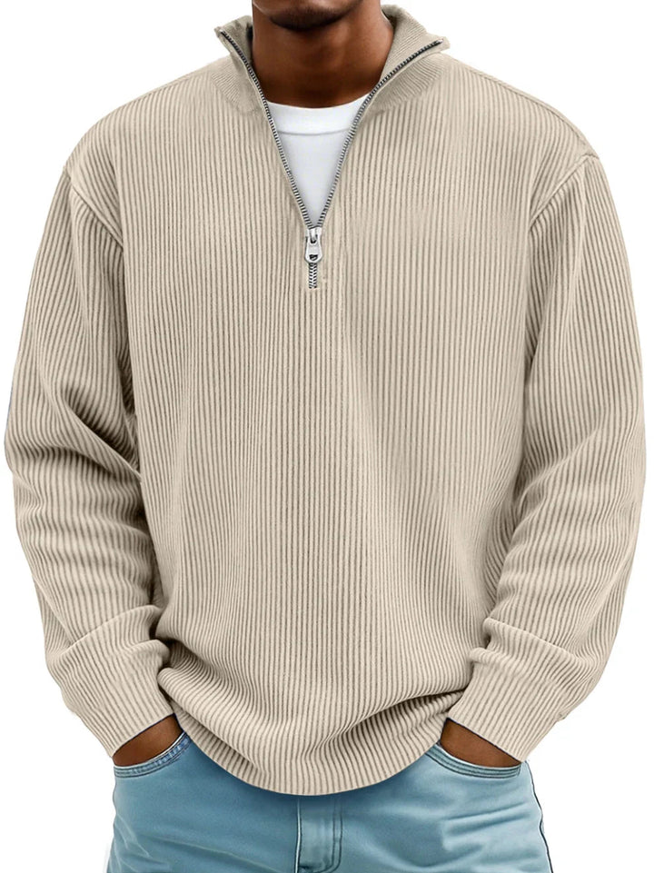 Calix™ | Pullover Moderno Masculino com Zíper Frontal