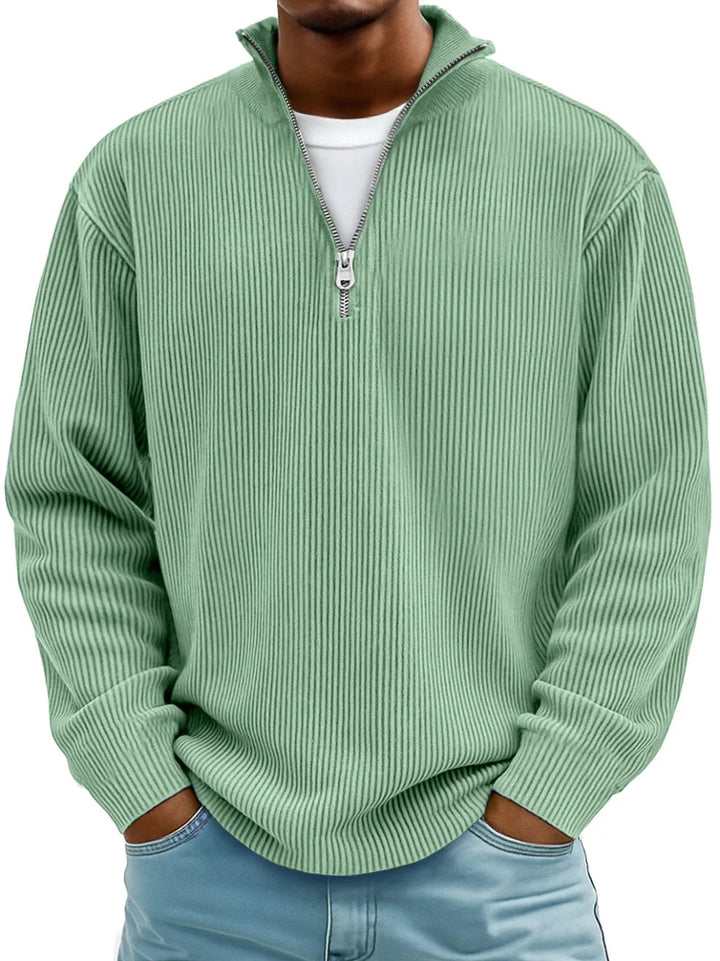 Calix™ | Pullover Moderno Masculino com Zíper Frontal
